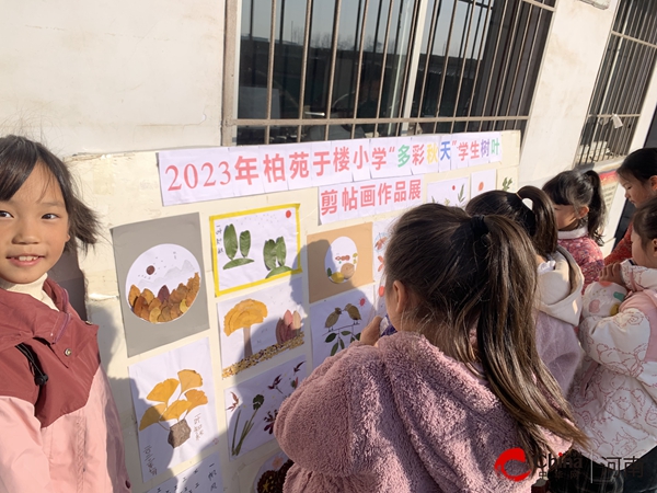 ​西平县柏苑于楼小学举行“多彩秋天”树叶剪贴画展评活动